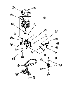 Motor, Mounting Bracket, Belt, Pump And Idler Assembly Diagram and Parts List for LW8252W2 PLW8252W2B Amana Washer