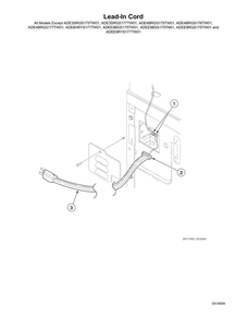 Lead-In Cord Diagram and Parts List for ADG4BRGS115TW01 2001000001 Speed Queen Dryer