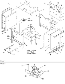 Cabinet Diagram and Parts List for ACS3350AB0  Amana Range