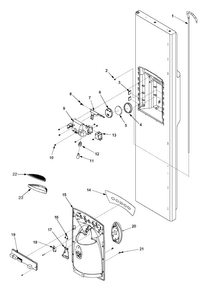 Fz Door And Facade Diagram and Parts List for ACD2232HRB0  Amana Refrigerator