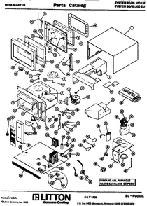 Replacement Parts Diagram and Parts List for 80 45100UK Amana Microwave