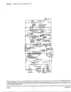 Wiring Information Diagram and Parts List for 321340  Admiral Refrigerator