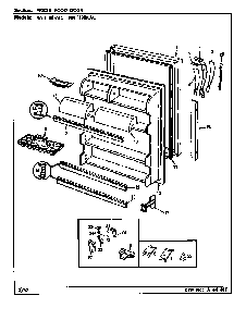 Fresh Food Door Diagram and Parts List for NNT199KAC CC68A Norge Refrigerator