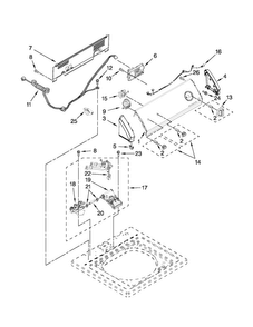 Controls And Water Inlet Parts Diagram and Parts List for CAW9244XQ1  Crosley Washer