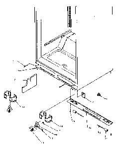 Cabinet Bottom Diagram and Parts List for TX25R4E-P1175402WE  Amana Refrigerator