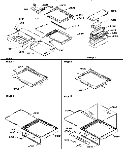 Deli, Shelf, And Crisper Assemblies Diagram and Parts List for SRD20TPW-P1190811WW  Amana Refrigerator