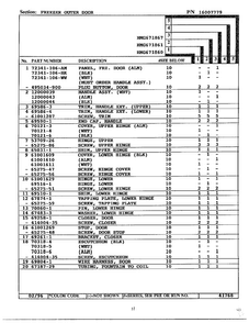 Freezer Outer Door Page 2 Diagram and Parts List for 671867  Admiral Refrigerator