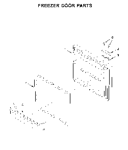Freezer door parts Diagram and Parts List for 59669312011  Amana Refrigerator