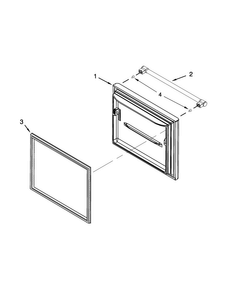Freezer Door Parts Diagram and Parts List for MBB1957DEH00  Maytag Refrigerator