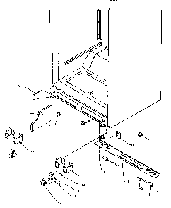 Cabinet Bottom Diagram and Parts List for TSI18A5W-P1188201WW  Amana Refrigerator