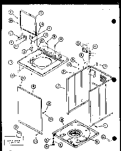 Section 3 Diagram and Parts List for LWD352L P1122902WL Amana Washer