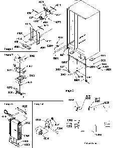 Drain System, Rollers, And Evaporator Assy Diagram and Parts List for SG19SW-P1193702WW  Amana Refrigerator