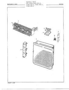 Electric Dryer/heater Diagram and Parts List for 7435A  Norge Dryer