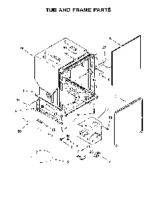 Tub And Frame Parts Diagram and Parts List for 66514703N512  Kenmore Dishwasher