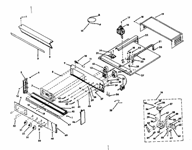 Control Section Diagram and Parts List for 8504277790  Kenmore Range