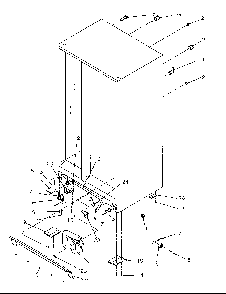 Drain System And Rollers Diagram and Parts List for 2599A-P1190419WL  Amana Refrigerator