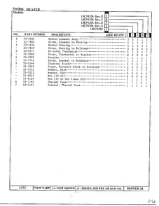 Heater Page 2 Diagram and Parts List for 7430A REV D Norge Dryer