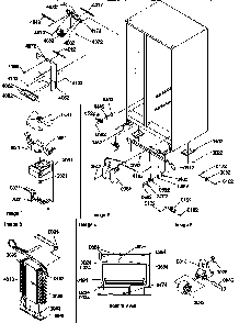 Drain System, Rollers, And Evaporator Assy Diagram and Parts List for SSD21SL-P1193908WL  Amana Refrigerator