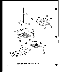 Refrigerator Interior Parts Diagram and Parts List for SD19W-C-P60340-23WC  Amana Refrigerator