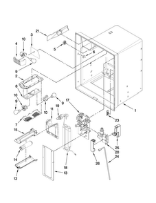 Refrigerator Liner Parts Diagram and Parts List for JFI2089WES2  Jenn-Air Refrigerator