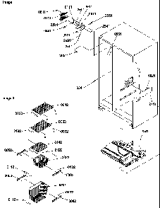 Freezer Shelves And Lights Diagram and Parts List for SBD522VE-P1320303WE  Amana Refrigerator