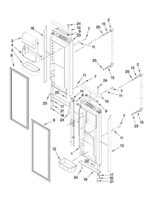 Refrigerator Door Parts Diagram and Parts List for JFC2089WTB7  Jenn-Air Refrigerator