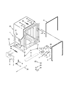 Tub And Frame Parts Diagram and Parts List for MDB8979SEZ0  Maytag Dishwasher