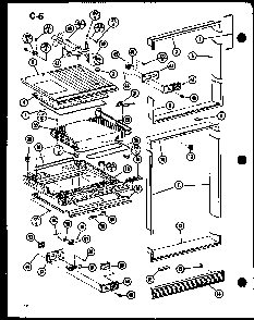 Section 5 Diagram and Parts List for TL20F-P76164-2W  Amana Refrigerator