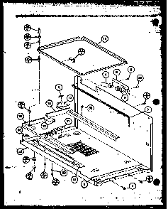 Outer Case/light Diagram and Parts List for RR-1225 P76333-2M Amana Microwave