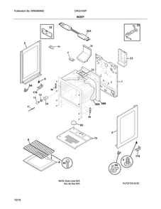 Body Diagram and Parts List for CRG3150PBD  Crosley Range