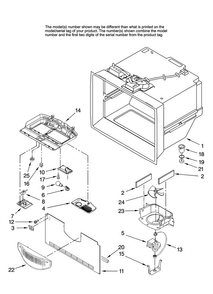 Freezer Liner Parts Diagram and Parts List for CB19G6W14  Crosley Refrigerator