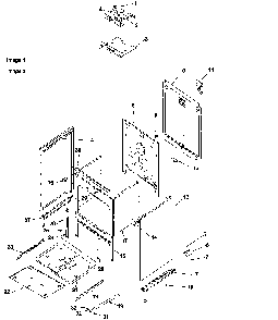 Cabinet Diagram and Parts List for ARH6710E-P1143419NE  Amana Range