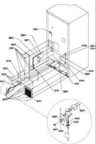 Cabinet Back Diagram and Parts List for BC21VL-P1321506WL  Amana Refrigerator
