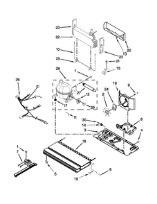 Unit Parts Diagram and Parts List for MBF1958XEB3  Maytag Refrigerator