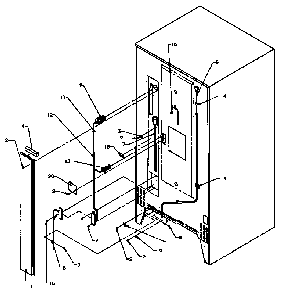 Back Unit Diagram and Parts List for 85165-P1117113WE  Amana Refrigerator