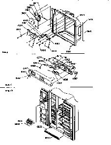 Ice And Water Cavity Diagram and Parts List for 57085-P1190813WE  Amana Refrigerator