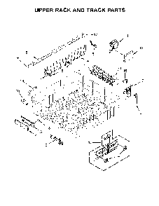 Upper Rack And Track Parts Diagram and Parts List for 66512776K315  Kenmore Dishwasher
