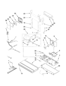 Unit Parts Diagram and Parts List for MFD2562VEW1  Maytag Refrigerator