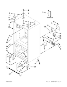 Cabinet Parts Diagram and Parts List for MFI2665XEB7  Maytag Refrigerator
