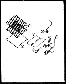 Oven Racks & Burner Diagram and Parts List for RLS363UW-P1141092NW  Caloric Range