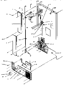 Cabinet Back Diagram and Parts List for TXI21R-P1168006W  Amana Refrigerator