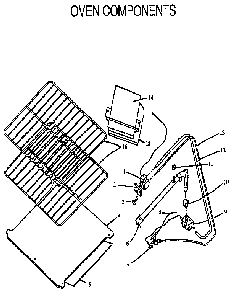 Oven Components Diagram and Parts List for RLS363UW,UL-P1142377NW,L  Amana Range
