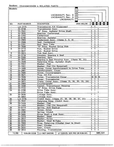 Transmission And Related Parts Page 2 Diagram and Parts List for 6544A  Norge Washer