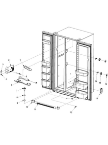 Light Covers And Toe Grille Diagram and Parts List for ARSE667BS1  Amana Refrigerator