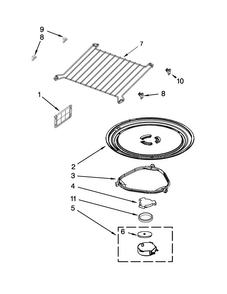 Turntable Parts Diagram and Parts List for AMV6502REW0  Amana Microwave