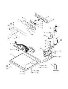 Part Location Diagram of W10801805 Whirlpool OVERLAY