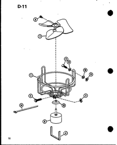 Part Location Diagram of D6916001 Whirlpool Blower Wheel & Fan Blade