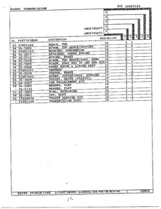 Transmission Page 3 Diagram and Parts List for LNC6745A77  Admiral Washer