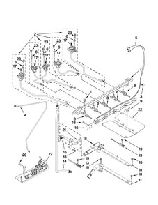 Manifold Parts Diagram and Parts List for MGR8772WB0  Maytag Range