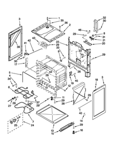 Chassis Parts Diagram and Parts List for AER5524XAD0  Amana Range